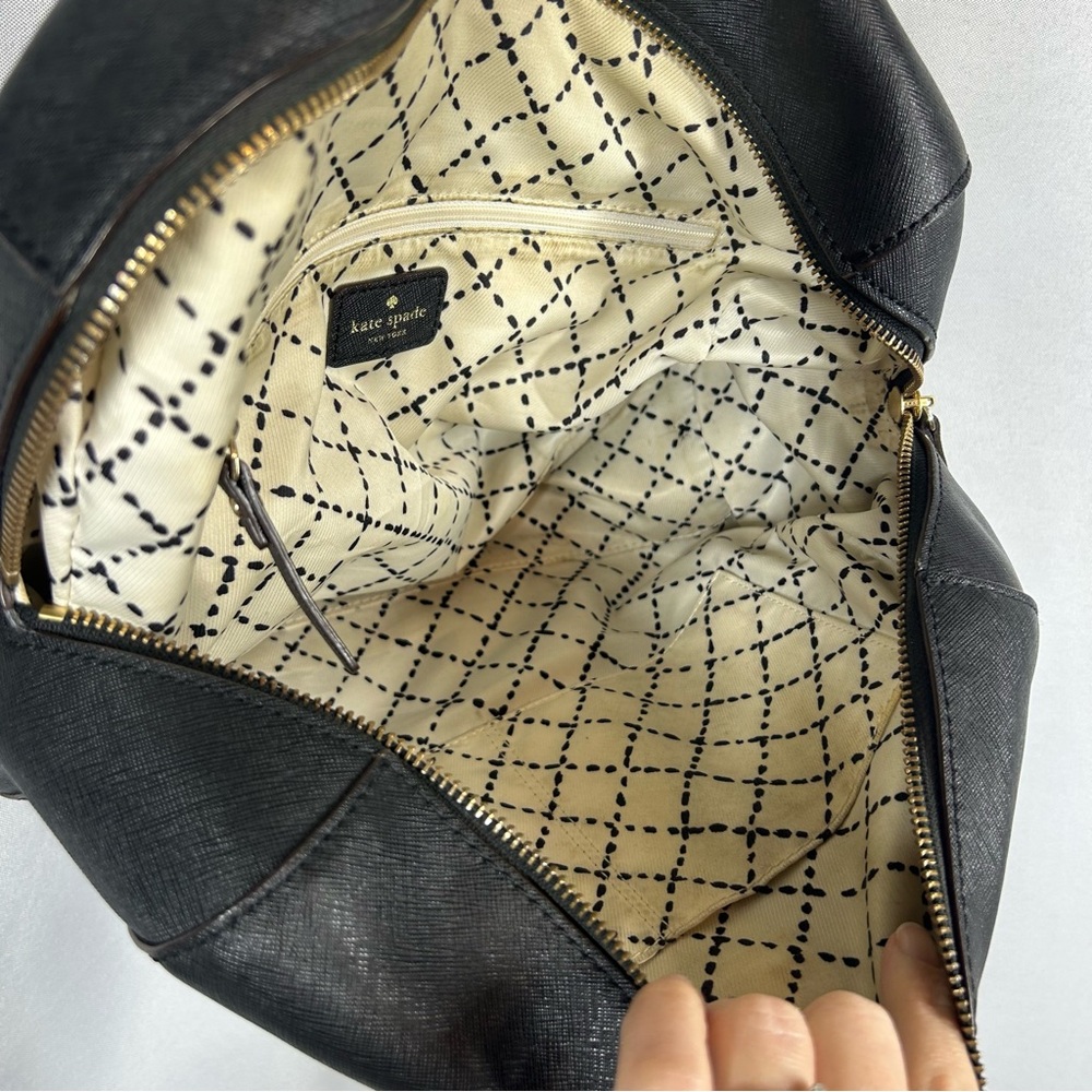 Kate Spade | Newbury Lane Cassie Leather Crossbody Bag Purse Black W/ New Strap - Picture 14 of 16